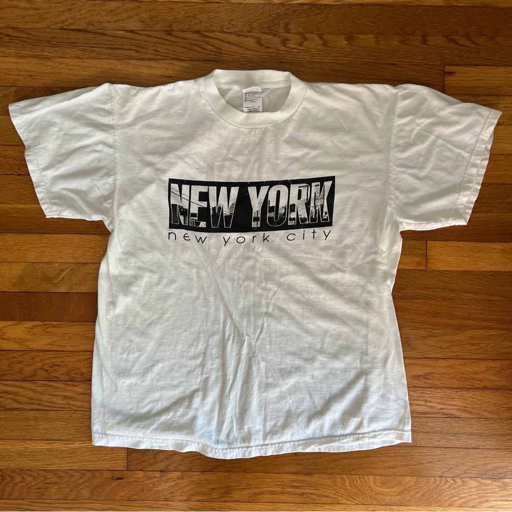 Vintage 90’s New York City Graphic Short Sleeve Tee - White, L